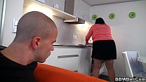 Cooking fat girl getting fucked