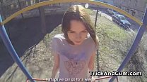 Ruslana maluca fazendo sexo com óculos de espionagem ao ar livre