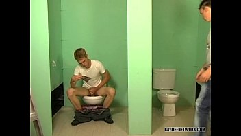 Twinks Fuck in Public Bathroom