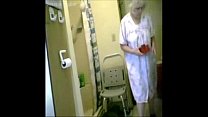 Great ! Spying my hot granny in bathroom