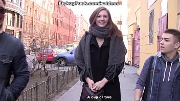 Sexy girls shows tits to horny tourists scene 3