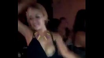 Blonde teaches her tit dancing sexy in a bar in Monterrey