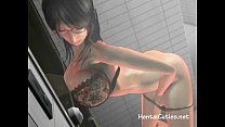 Anime Teen in sexy Dessous masturbiert