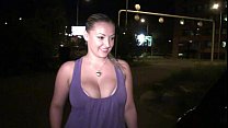 Insane PUBLIC street orgy with a busty girl with big tits through car window 10 min