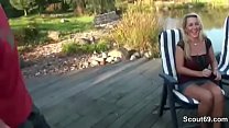 m. and StepDaughter Seduce Gardener to Fuck in Threesome