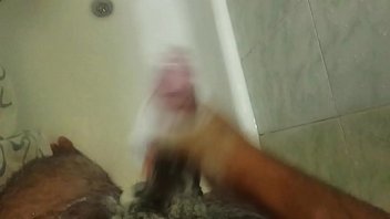 handjob in the bathroom with soap