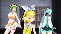 MMD Hatsune Miku, Gumi et Rin [Danse Sexuelle WTF]