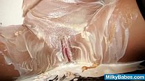 Hot babe Paris gets messy with whip cream
