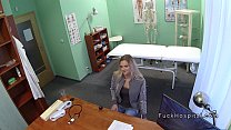 Natural blonde patient fucks doctor in his office