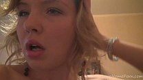 Blonde loves masturbating while in the library