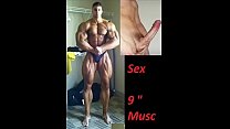 Sexo de adoração muscular com fisiculturista