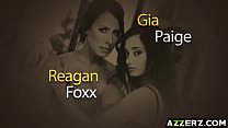 Горячий секс втроем, трах-массаж с Reagan Foxx