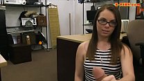 Babe with glasses banged at the pawnshop