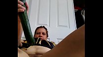 Danyza and a Big cucumber