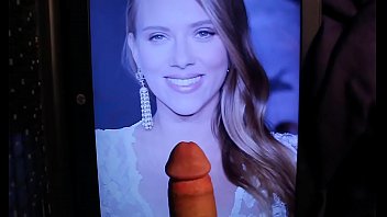 Трибьют спермы на лицо и сиськи Scarlett Johansson (камшот на лицо)