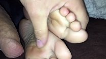 Cum on her feet while she s.! Real feet at www.camsxposed.com