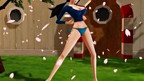 -MMD One Piece- Nico Robin haciendo twerking y bailando