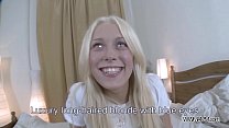 Young Blonde recorded while getting a Cock at Home
