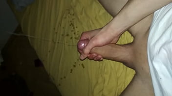 Young boy masturbate his big dick