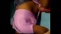Aunty showing navel in train