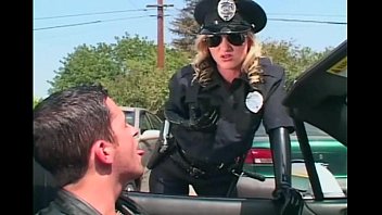 Kinky female cop molesting