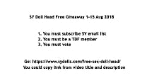 Limite de tempo para a cabeça de boneca de sexo gratuita para ganhar SY 15/08/2018 | https://www.sydolls.com/free-sex-doll-head/