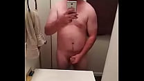 Cute guy masturbating infront of mirror