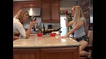 Excellent blonde lesbians Aiden Starr and Brooke Scott are licking one another's pussies on the table after enjoying good ewd