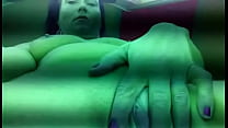 Ex playing with her pussy in tanning bed