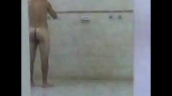 Sportsman in the shower
