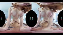 VRHUSH Redhead Scarlett Snow cavalga um pau grande em VR