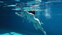 Russian Sheril teen submerged underwater
