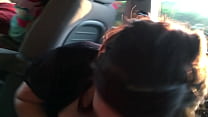 Maddie giving me head in car