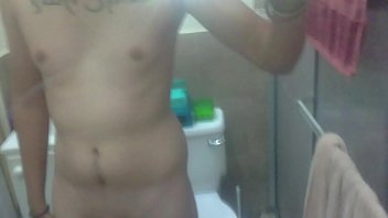 eighteen year old masturbating in the bathroom at home!
