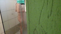 Spotting girlfriend taking a shower