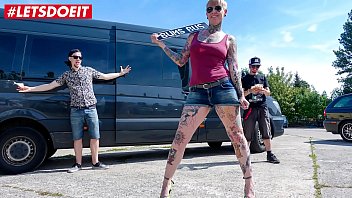 LETSDOEIT - Tattooed Blonde Milf Fucked Hard In The Sex Bus