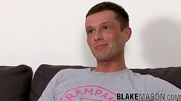 Big dicked UK bloke interviewed before jerking off