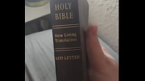 Jerking Off and Cum on Bible (Cum on Bible Challenge)