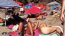Voyeur Webcam fängt Amateure nackt und halbnackt am Strand