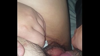 The glans rubs the clitoris, the boy uses a big cock to touch the place where the girl pee, teases, and so shy