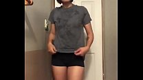 Sexy Petite Teen With  Tender Ass Teasing With Spandex