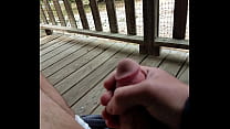 Amateur Old Guy Masturbating On Porch