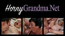 Granny dans spex facialized après sucer