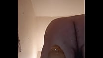 Getting assfucked by toilet dildo