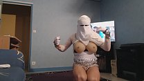big boobs of arabic female in burqa