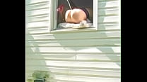 My Neighbor Squirting Out The Window