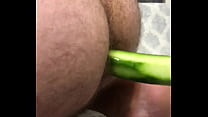 Fucking my ass up with a Cucumber