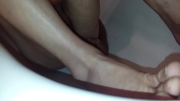Squeeze 750mL Bottle Of My Own ParT Piss In My Ass Enema In Tub, Before I See My BF