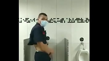 handjob in the public bathroom