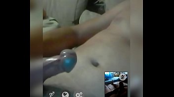 Handjob on a web cam with a gay amateur